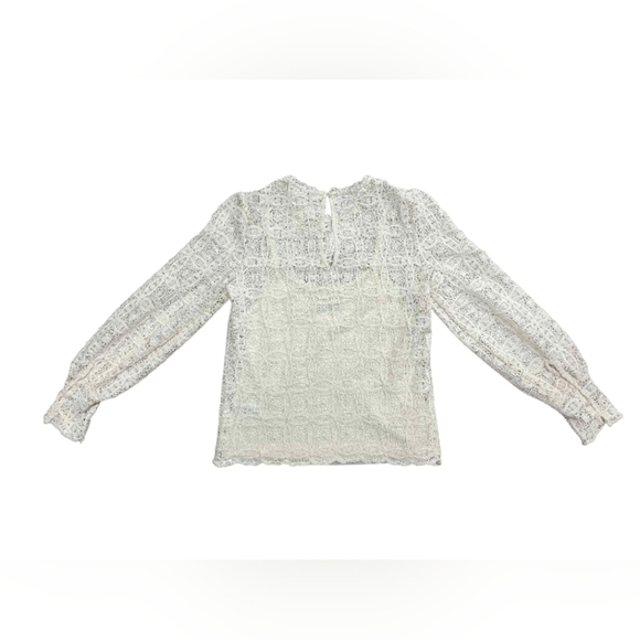 Ricki’s NWT Lace Puff Long Sleeve Top Creme Lacey Size XS - Picture 6 of 11